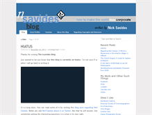 Tablet Screenshot of blog.nsavides.com